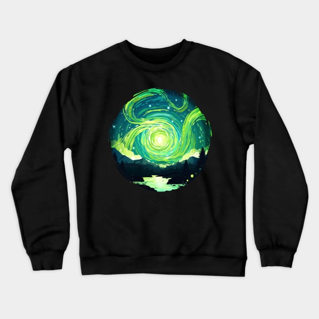 Heavenly Greens Crewneck Sweatshirt by Prok_Art